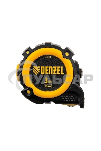 Рулетка 3м х 16мм, автоматич. фиксац., нейлон. покрытие, магнит. зацеп, двухстор. разметкаDenzel