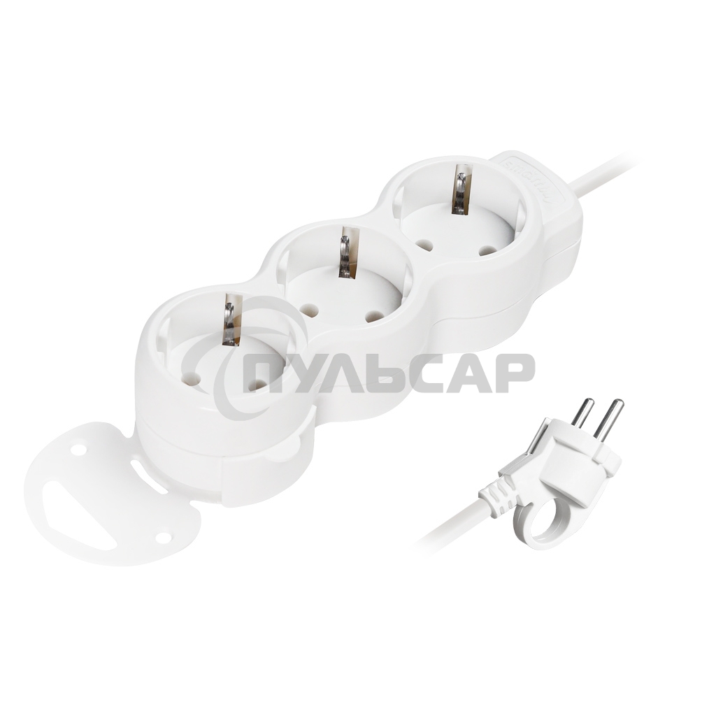 Удлинитель Smartbuy (SBE-16-3-05m-Z) 3 гн х 5,0 м белый