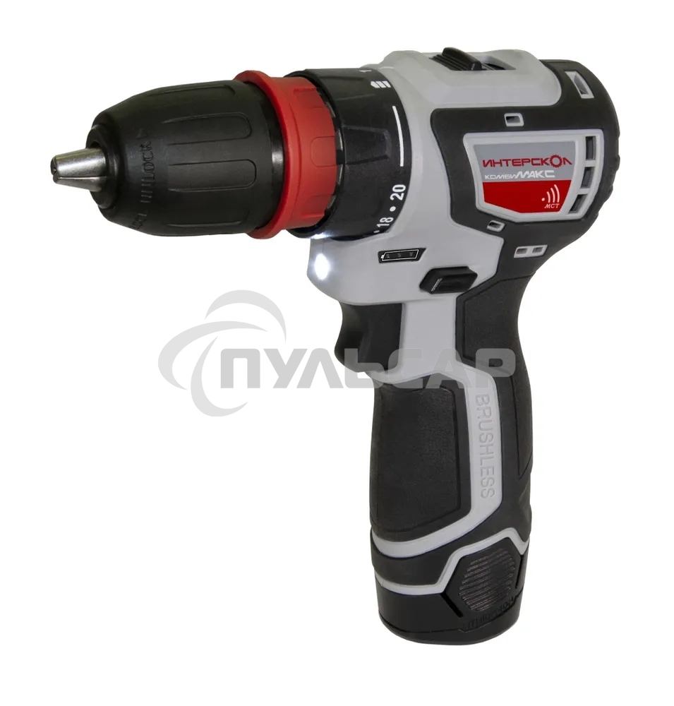 Дрель-шуруповерт ИНТЕРСКОЛ ДА-10/12В 36, Аккумуляторная, 12В, 2 АКБ