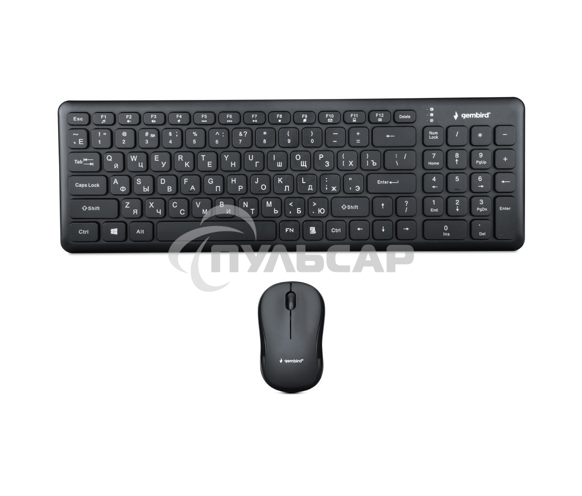 Комплект клавиатура+мышь беспроводные Gembird KBS-9200, 2.4ГГц