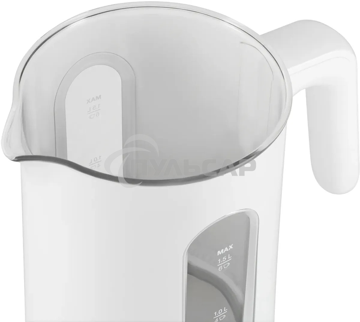 Чайник электрический Hyundai HYK-G5510 1.5л. 2200Вт белый/прозрачный корпус: стекло