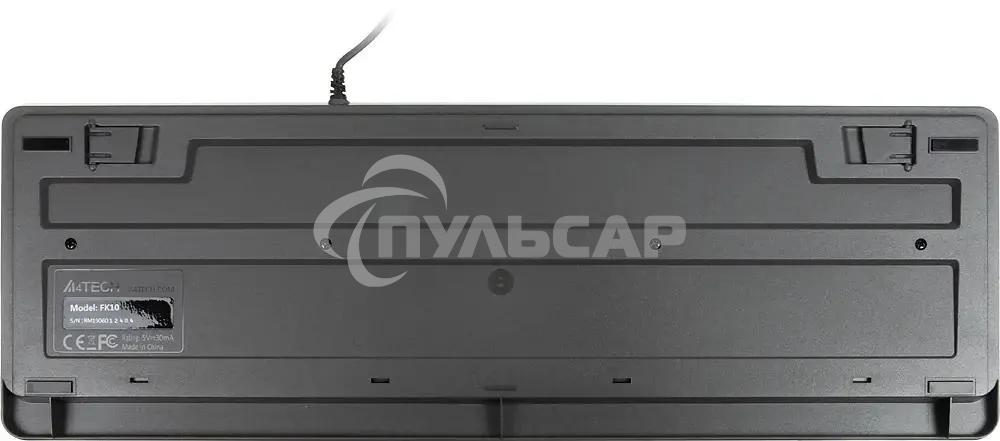 Клавиатура проводная A4Tech Fstyler FK10, USB, черный/серый