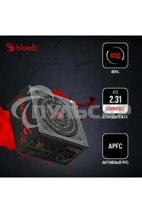 Блок питания Bloody BD-PS600W, 600Вт, 80 PLUS белый, 120мм, черный