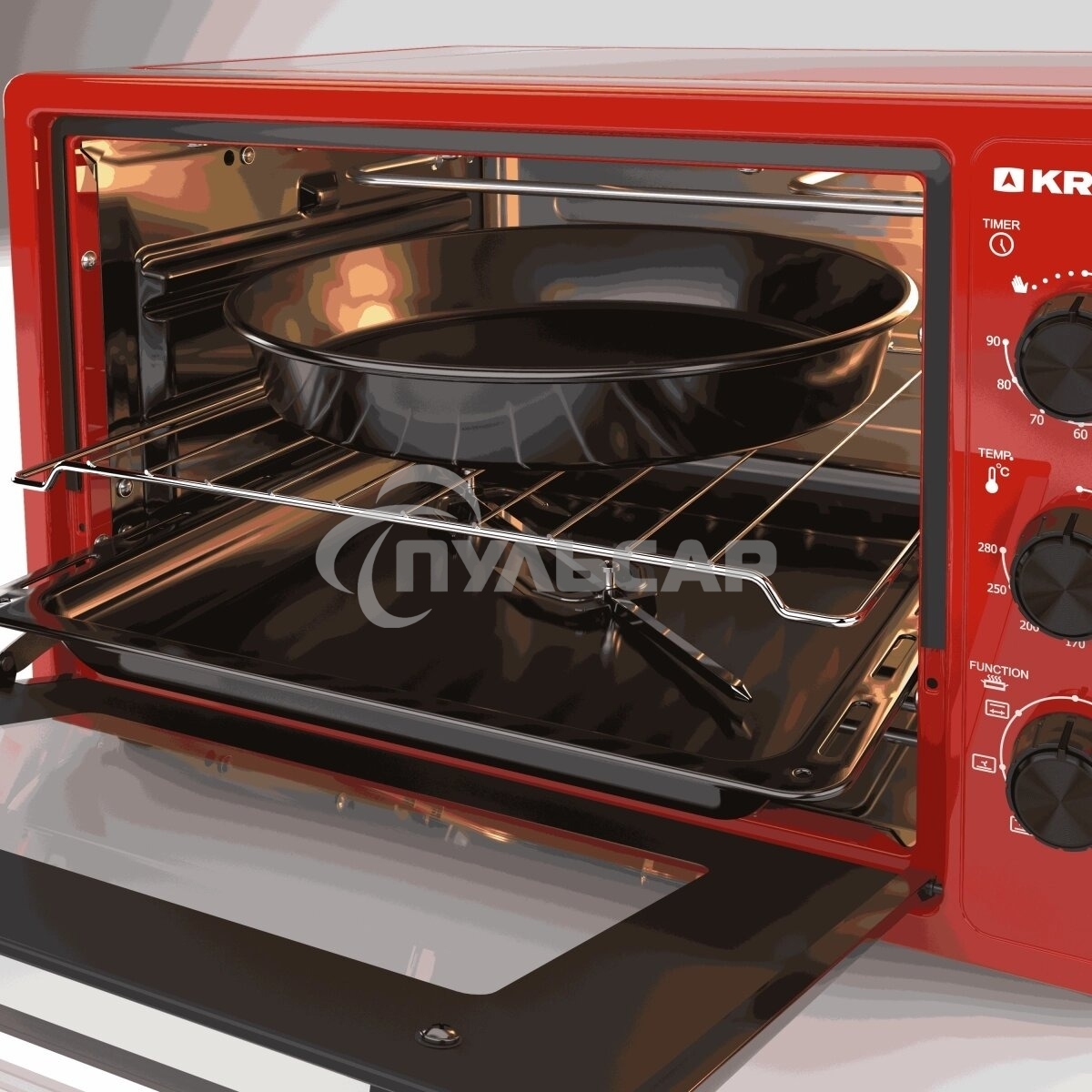 Мини-печь KRAFT KN-MO 3904 FRKR красный