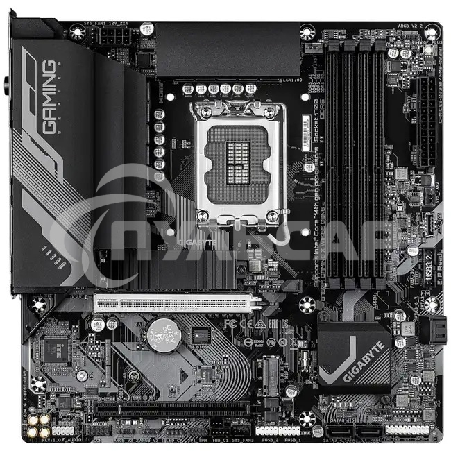 Материнская плата Gigabyte B760M GAMING X WIFI6E GEN5, LGA1700, Intel B760, 4xDDR5, 4xSATA, 2xM.2, 1xPCIe 5.0 x16, 1xPCIe 3.0 x4, 1xHDMI, 1xDP, 1x2.5Gb LAN, Wi-Fi 6E, Bluetooth 5.3, 3xUSB-A 5Gbps, 5xUSB-A 2.0, 3x3.5 мм, 7.1, mATX