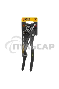 Клещи переставные Denzel кнопочный механизм, обливные рукоятки, 180 мм