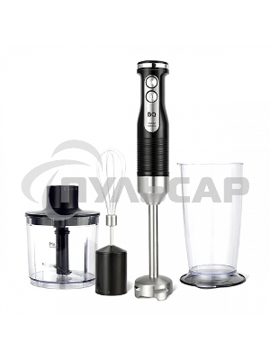 Блендер BQ HB522PS Black-Steel. Мощность:1000 Вт, 3 в1 Блендер + миксер + измельчитель