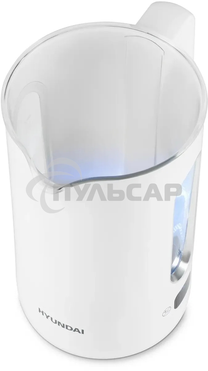 Чайник электрический Hyundai HYK-G5510 1.5л. 2200Вт белый/прозрачный корпус: стекло