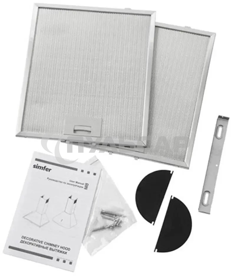 Вытяжка каминная Simfer 8563SM черный, 50 см, 550 м³/ч, 55 дБ