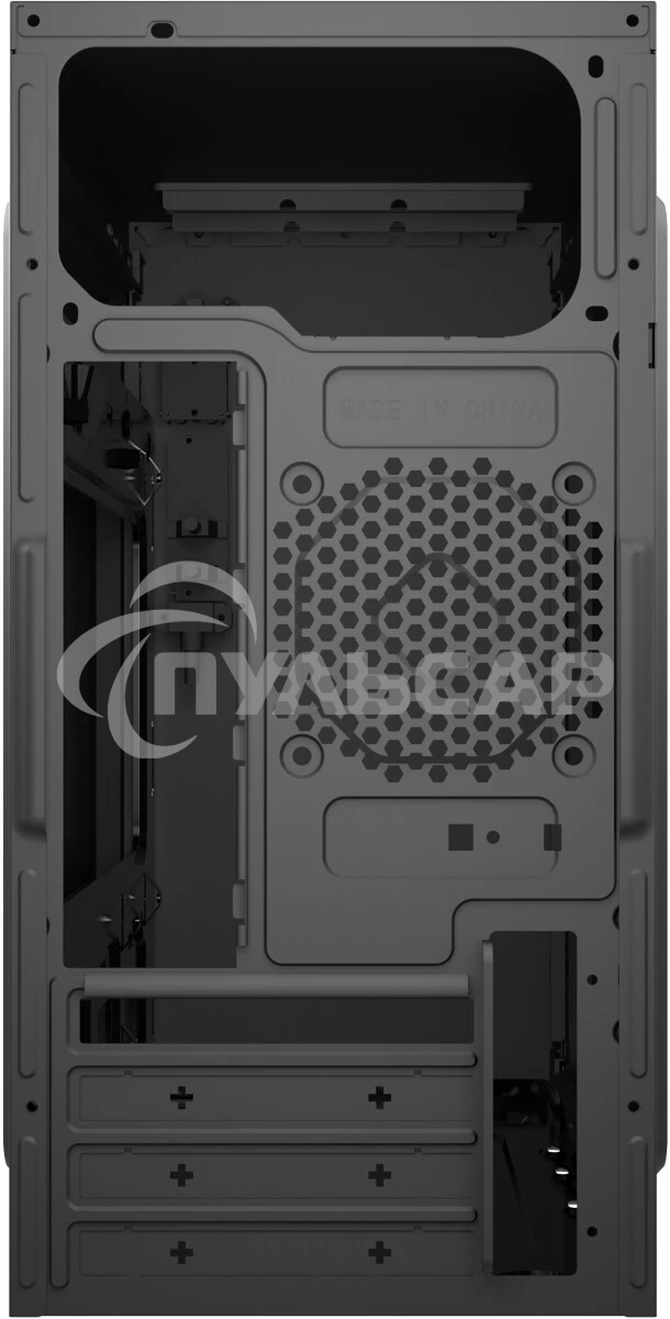 Компьютерный корпус с блоком питания 450Вт. Case Forza mATX, 450W, 2xUSB 2.0, Black, w/o FAN, 8 см fan PSU, power cord