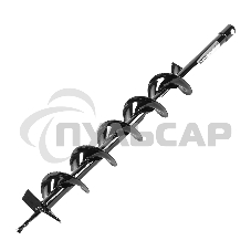 Шнек для грунта Denzel E-100, диаметр 100 мм, длина 800 мм, соединение 20 мм, несъемный нож