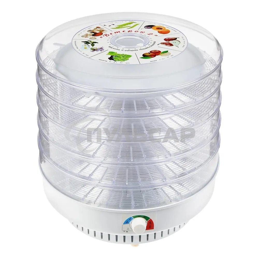 Сушилка для овощей и фруктов Ветерок-2 600 Вт, 5 поддонов, прозрачный, гофрокороб