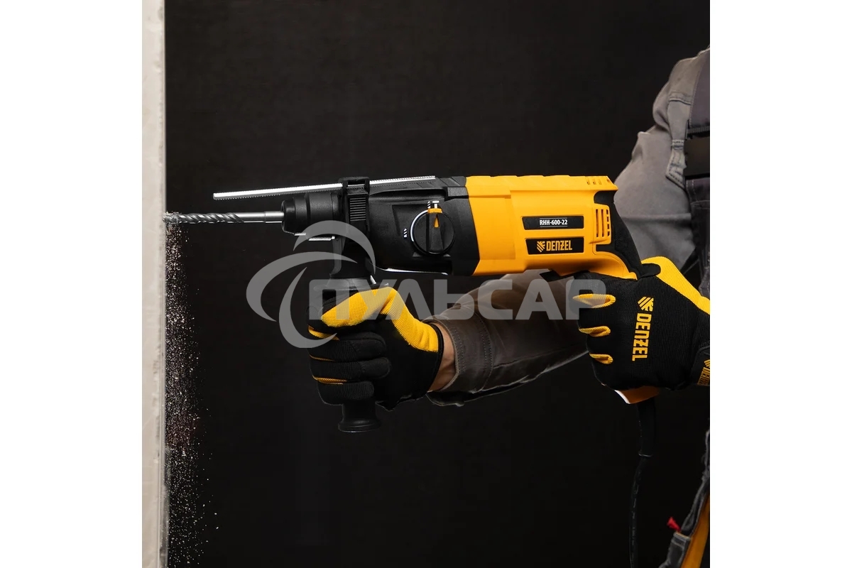 Перфоратор электрический RHH-600-22, SDS-plus, 600 Вт, 2,5 Дж, 2 реж. Denzel