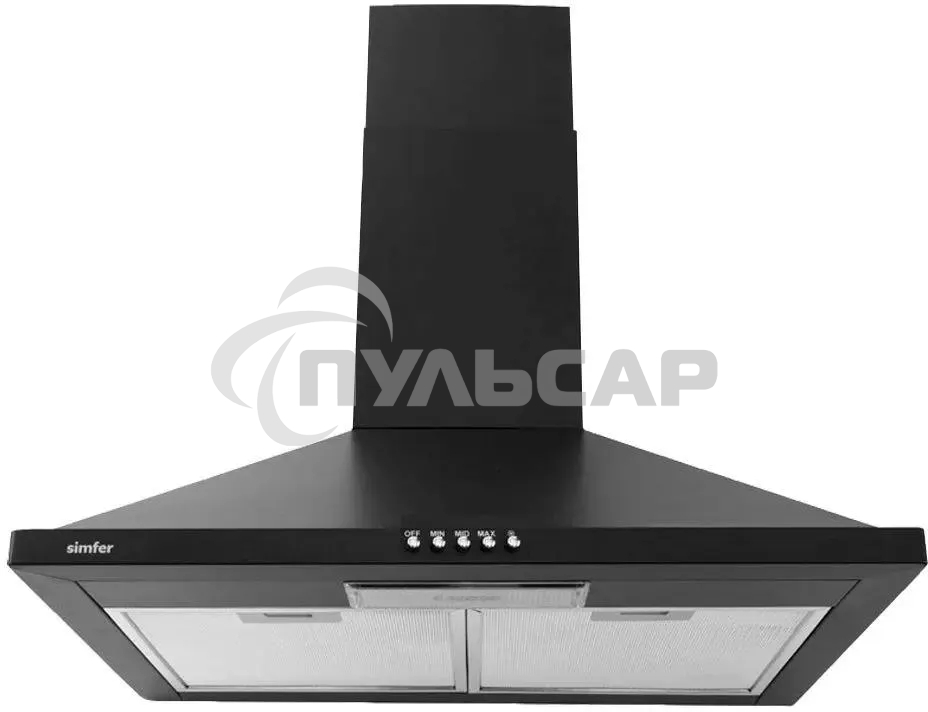 Вытяжка каминная Simfer 8563SM черный, 50 см, 550 м³/ч, 55 дБ