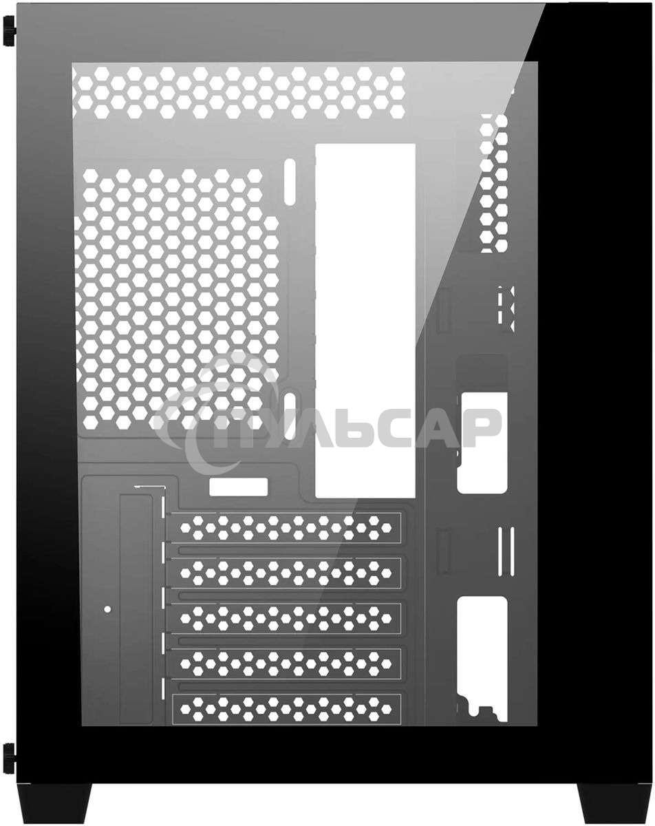 Компьютерный корпус Bloody BD-CC108 черный без БП mATX 9x120мм 2xUSB 3.0 audio bott PSU