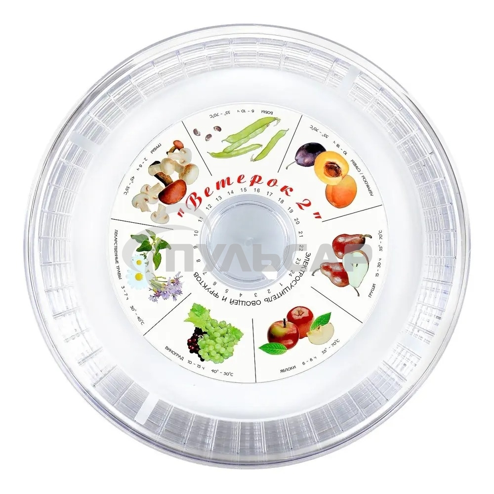 Сушилка для овощей и фруктов Ветерок-2 600 Вт, 5 поддонов, прозрачный, гофрокороб