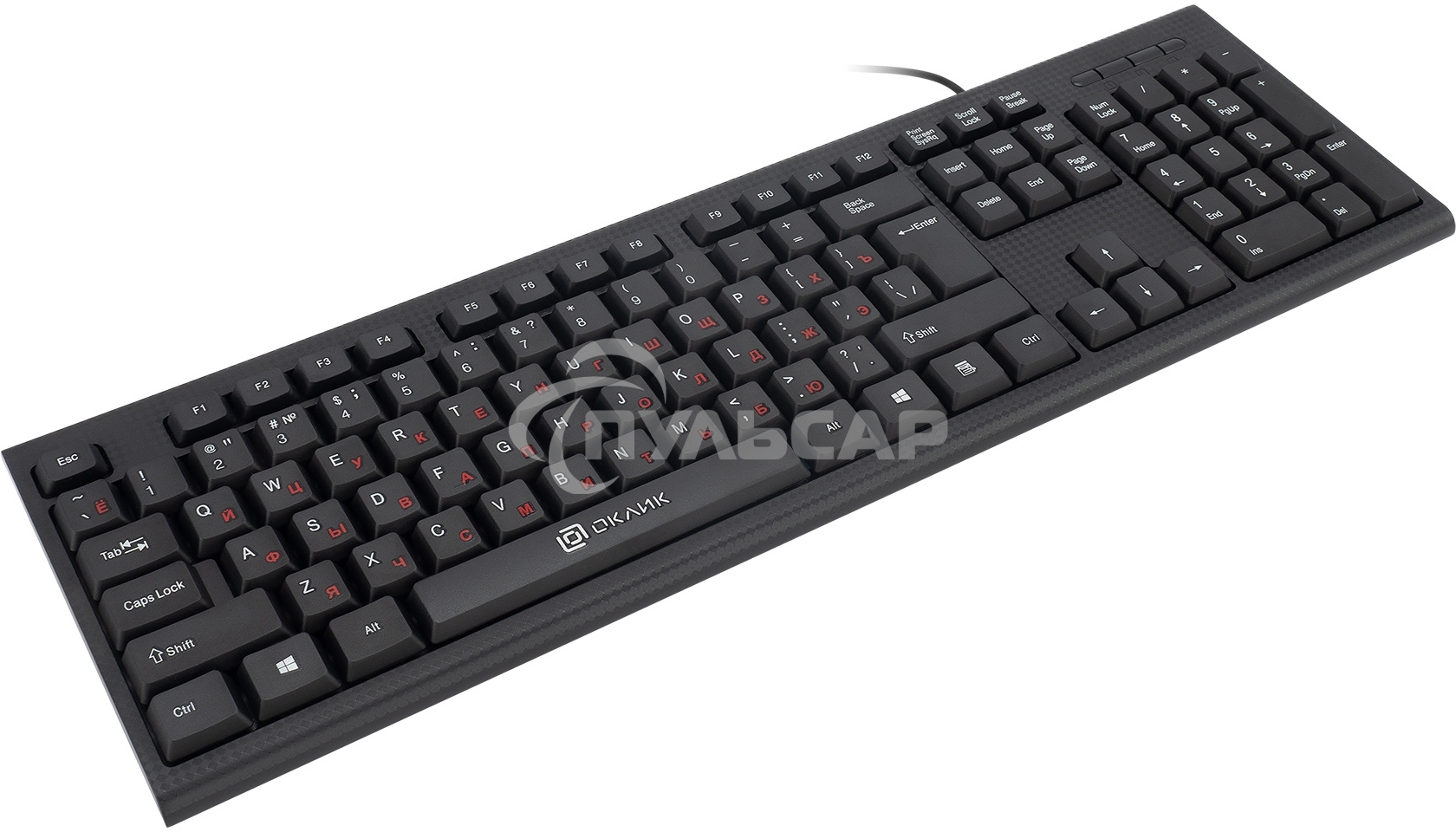 Комплект клавиатура + мышь Oklick 630M клав:черный мышь:черный USB