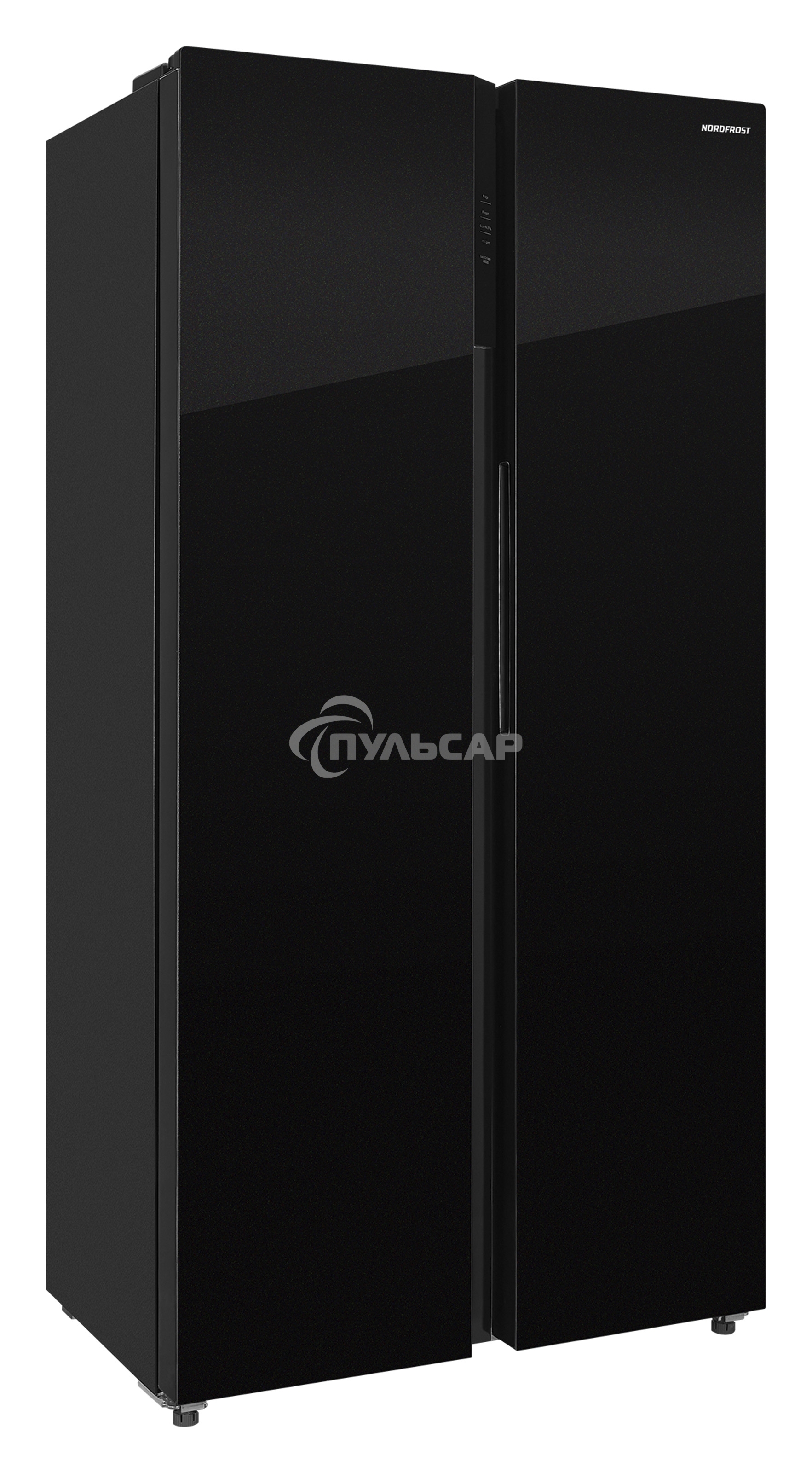 Холодильник Nordfrost RFS 525DX NFGB inverter черное стекло двухкамерный 283/183л морозилка сбоку, No Frost, Side-by-Side