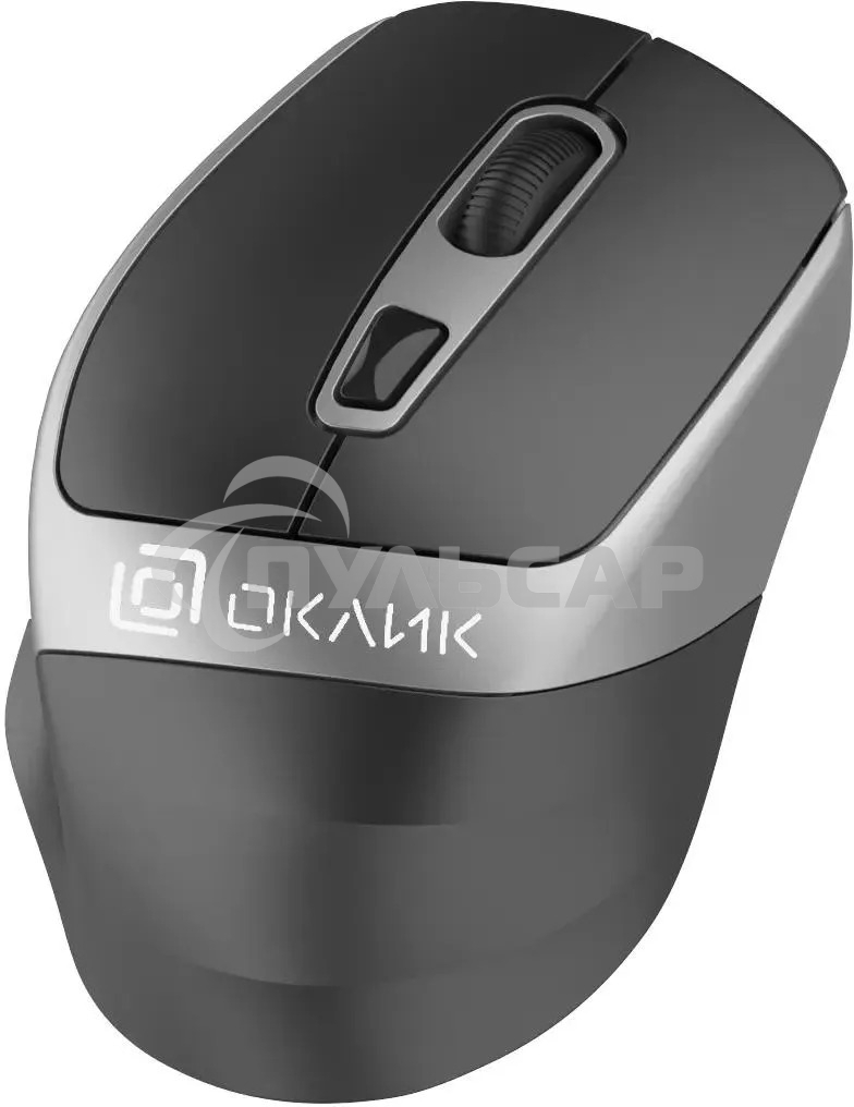 Мышь беспроводная Oklick 516MW черный/серебристый, 1600 dpi, радиоканал, Bluetooth, USB, кнопки - 6