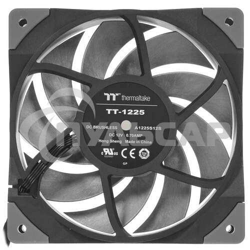 Вентилятор для корпуса Thermaltake TOUGHFAN 12 Turbo черный, 120 мм, 2500 об/мин, 28.1 дБ, 4 pin