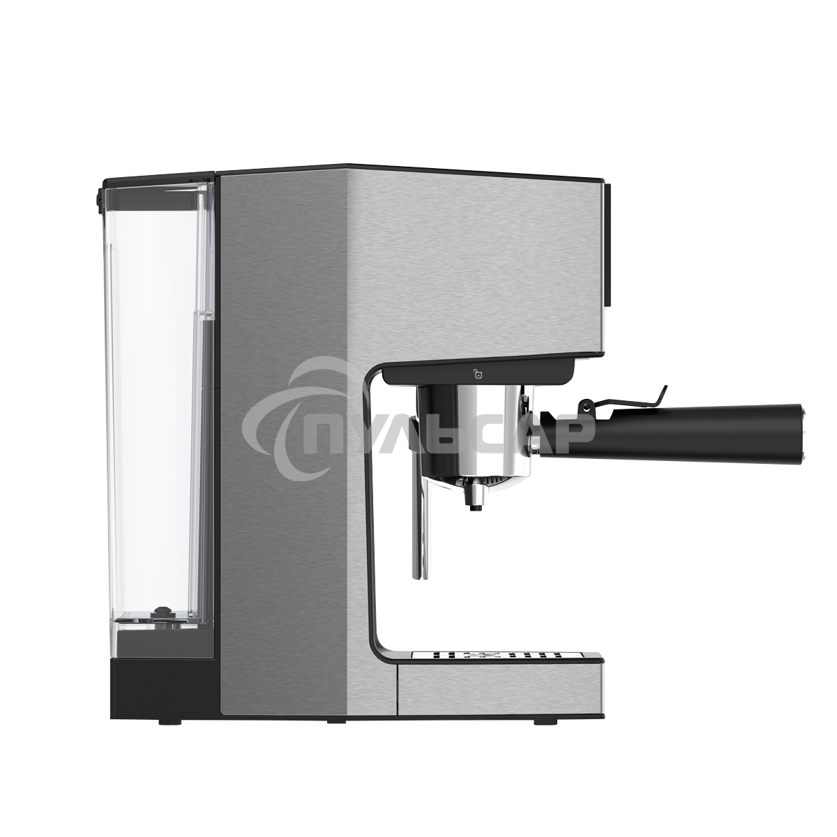 Кофеварка рожковая+капсульная BQ CM3003 стальной/черный, исп. кофе - молотый/капсулы Dolce gusto, Nespresso, 1 л, 950 Вт, 19 бар