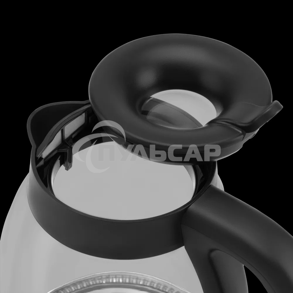 Чайник электрический Polaris PWK-1797-СGL, 2200вт, 1,8л, стекло, черный