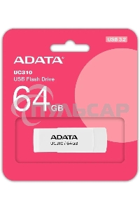 Флешка USB ADATA UC310 (UC310-64G-RWH), 64 Gb, USB 3.2 Gen 1, R/W 100/30, белый