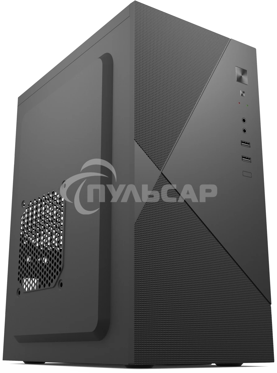 Компьютерный корпус с блоком питания 450Вт. Case Forza mATX, 450W, 2xUSB 2.0, Black, w/o FAN, 8 см fan PSU, power cord