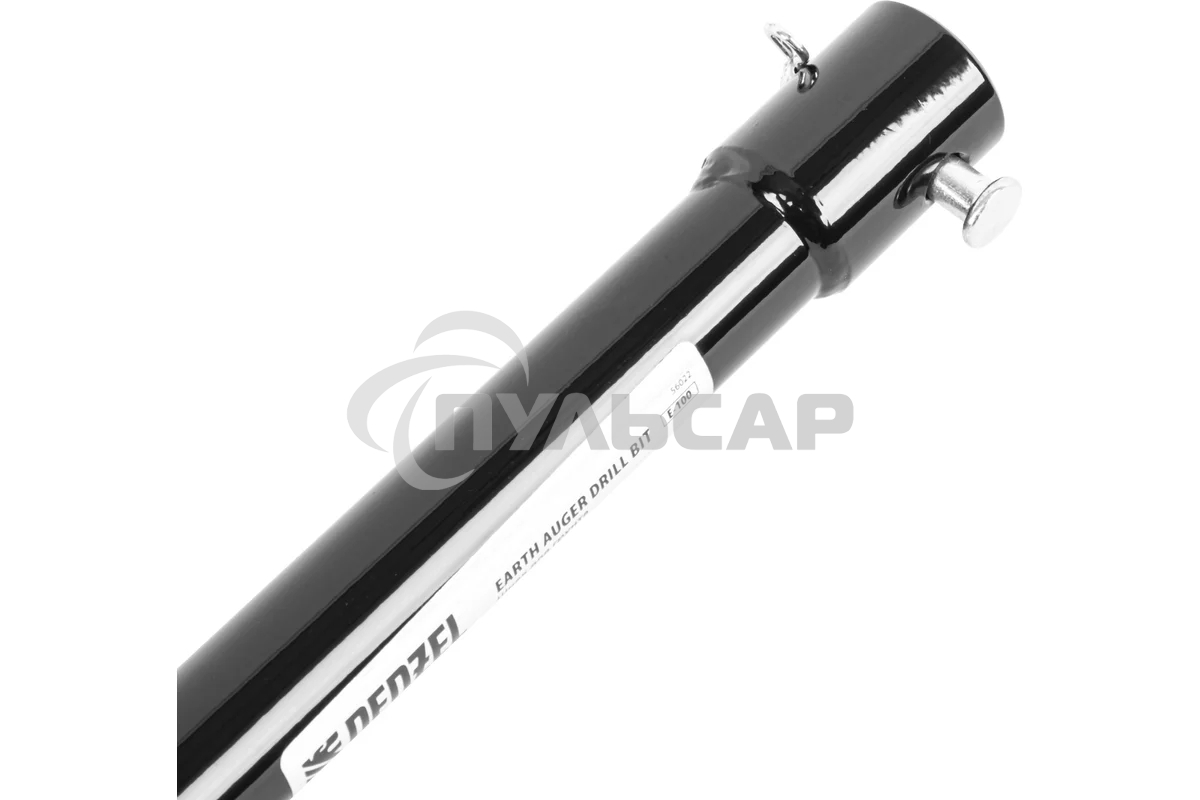 Шнек для грунта Denzel E-100, диаметр 100 мм, длина 800 мм, соединение 20 мм, несъемный нож