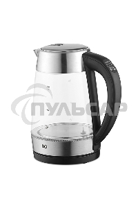 Чайник электрический BQ KT1700G черный-сталь, 2200 Вт, 1,7 л