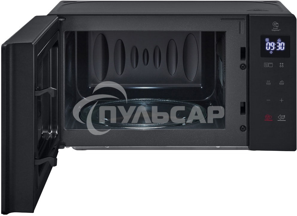 Микроволновая печь LG MH6032GAS черный, 20 л, 700 Вт, переключатели - сенсор