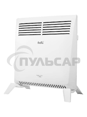 Конвектор Ballu Camino Eco Turbo BEC/EMT-1000 + Кронштейн CWM-02, белый, 1000 Вт, 15 м2, термостат
