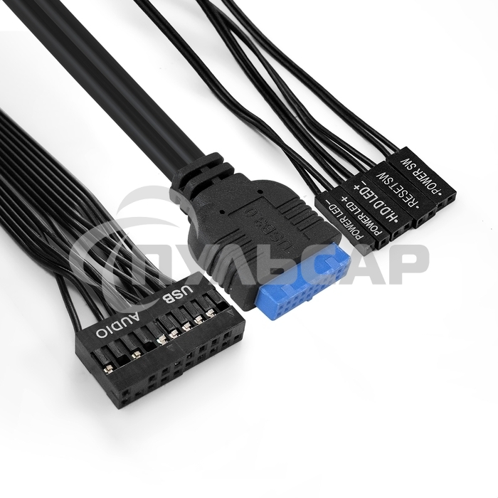 Компьютерный корпус Minitower ExeGate QA-412U-UNS350 (mATX, БП UNS350 с вент. 12см, 2*USB+2*USB 3.0, аудио, черный)