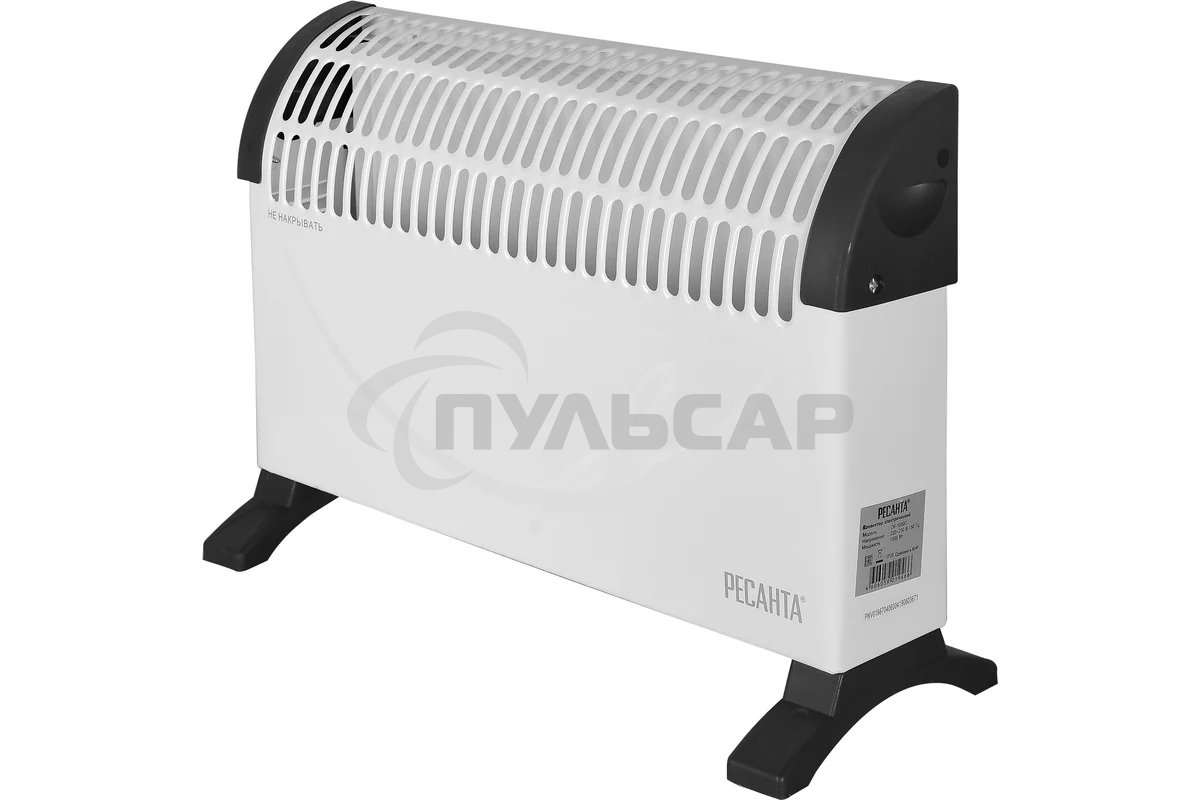 Конвектор Ресанта ОК-1000С белый, 1000 Вт, 15 м2, термостат