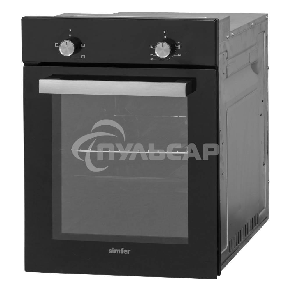 Электрический духовой шкаф Simfer B4EB04070, встраиваемый, черный