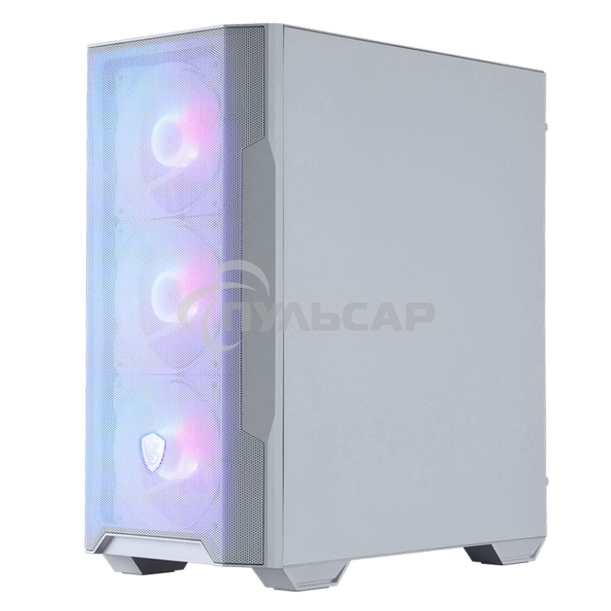 Компьютерный корпус MSI MAG FORGE M100R WHITE Mini-Tower, MATX, 1xUSB 3.0, 2xUSB 2.0, 4x120мм ARGB Fan, ARGB Control Board, Tempered Glass Window, Brown Box (932220)