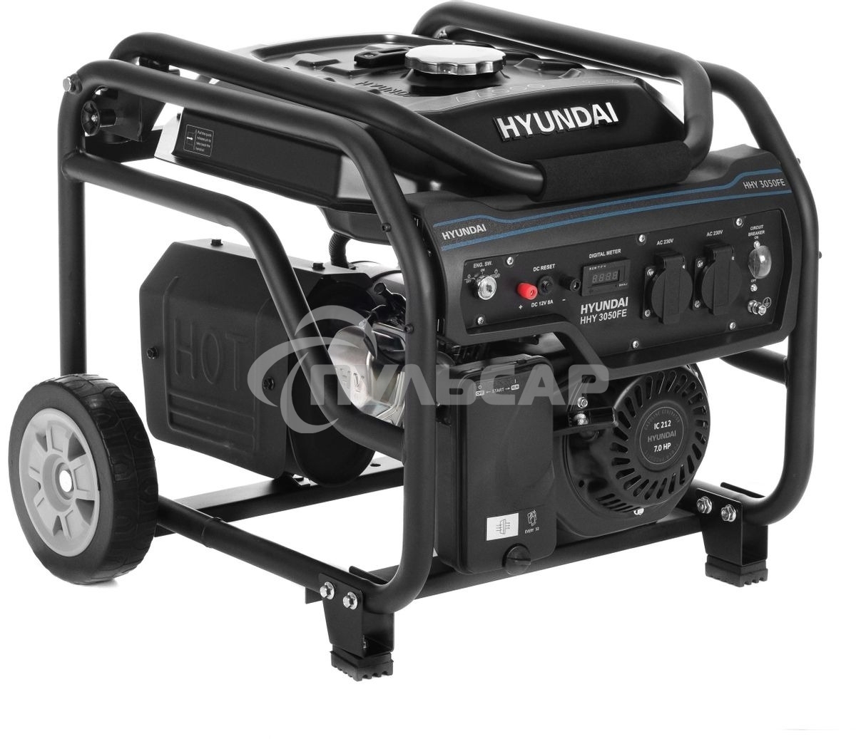 Электрогенератор бензиновый Hyundai HHY 3050FE, 3.2 кВт, 69 дБ, 51.5 кг