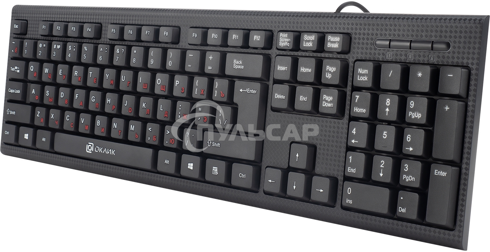 Комплект клавиатура + мышь Oklick 630M клав:черный мышь:черный USB