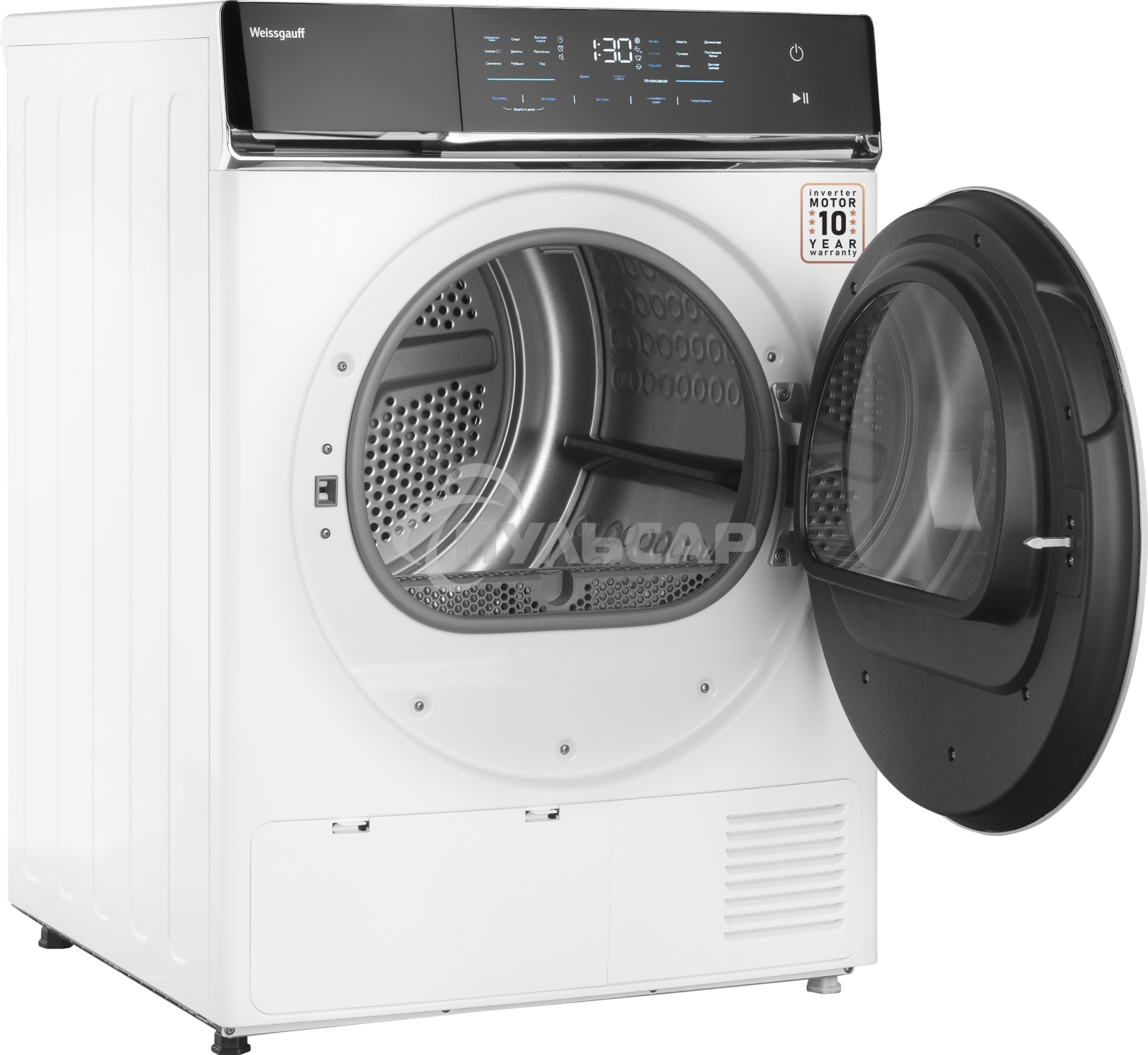 Сушильная машина WEISSGAUFF WD 779 Diamond Heat Pump белый, 8 кг, сушка - тепловой насос, программ - 16, 59.8 x 84.5 x 65.2 см