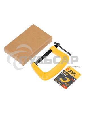 Струбцина Denzel G-образная усиленная, 75 мм