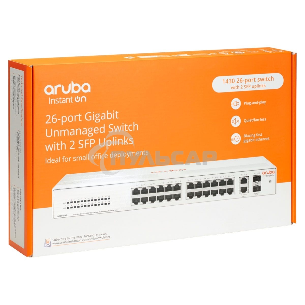 Коммутатор HPE Instant on 1430 R8R50A#ABB 26G 2SFP неуправляемый