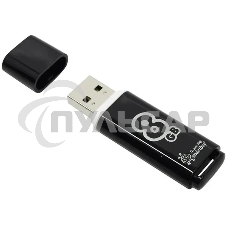 Флешка USB Smartbuy USB 8 Gb Glossy series черный SB8 GbGS-K