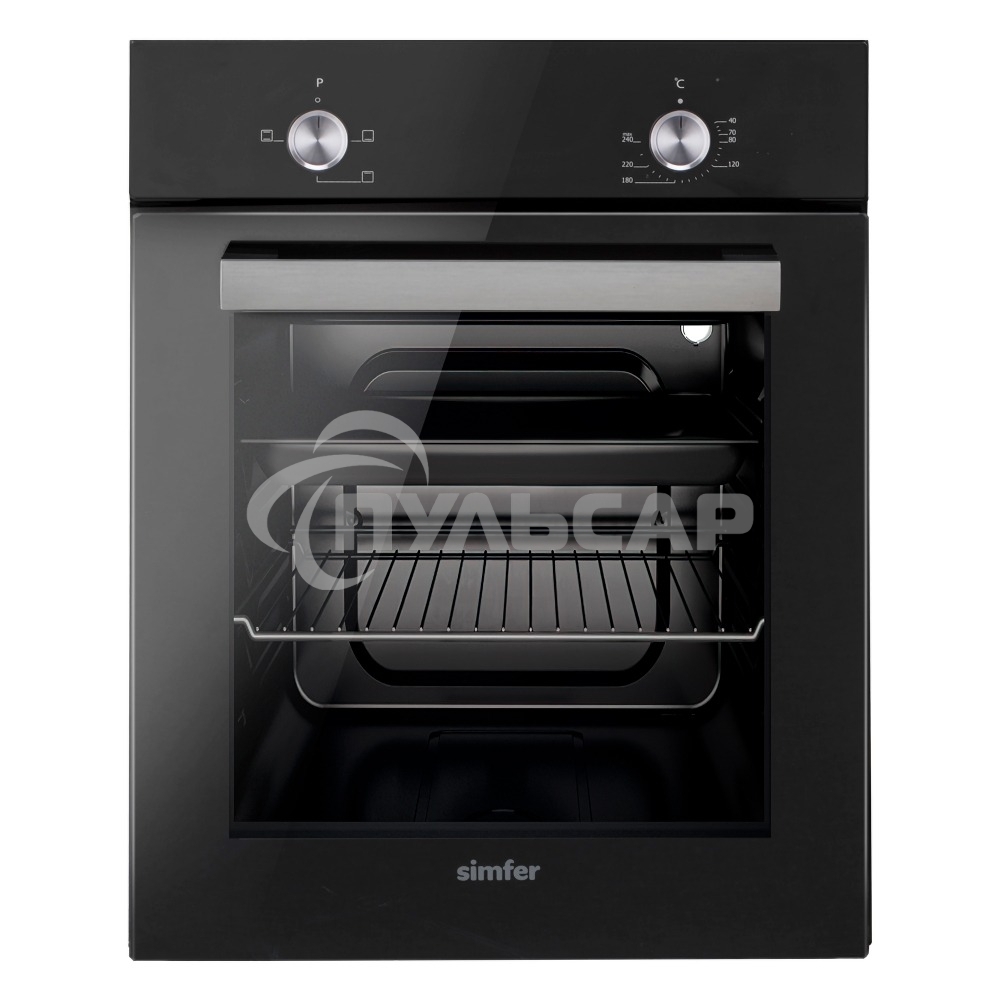 Электрический духовой шкаф Simfer B4EB04070, встраиваемый, черный