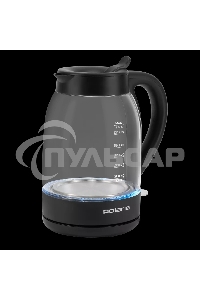 Чайник электрический Polaris PWK-1797-СGL, 2200вт, 1,8л, стекло, черный