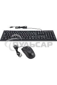 Комплект клавиатура + мышь Oklick 630M клав:черный мышь:черный USB