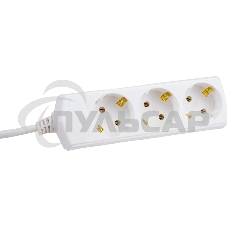 Удлинитель 3х1.5м с заземл. 10А 250В У03 GENERICA 2P+PE 3х1кв.мм IEK WYP10-10-03-D15-Z-G