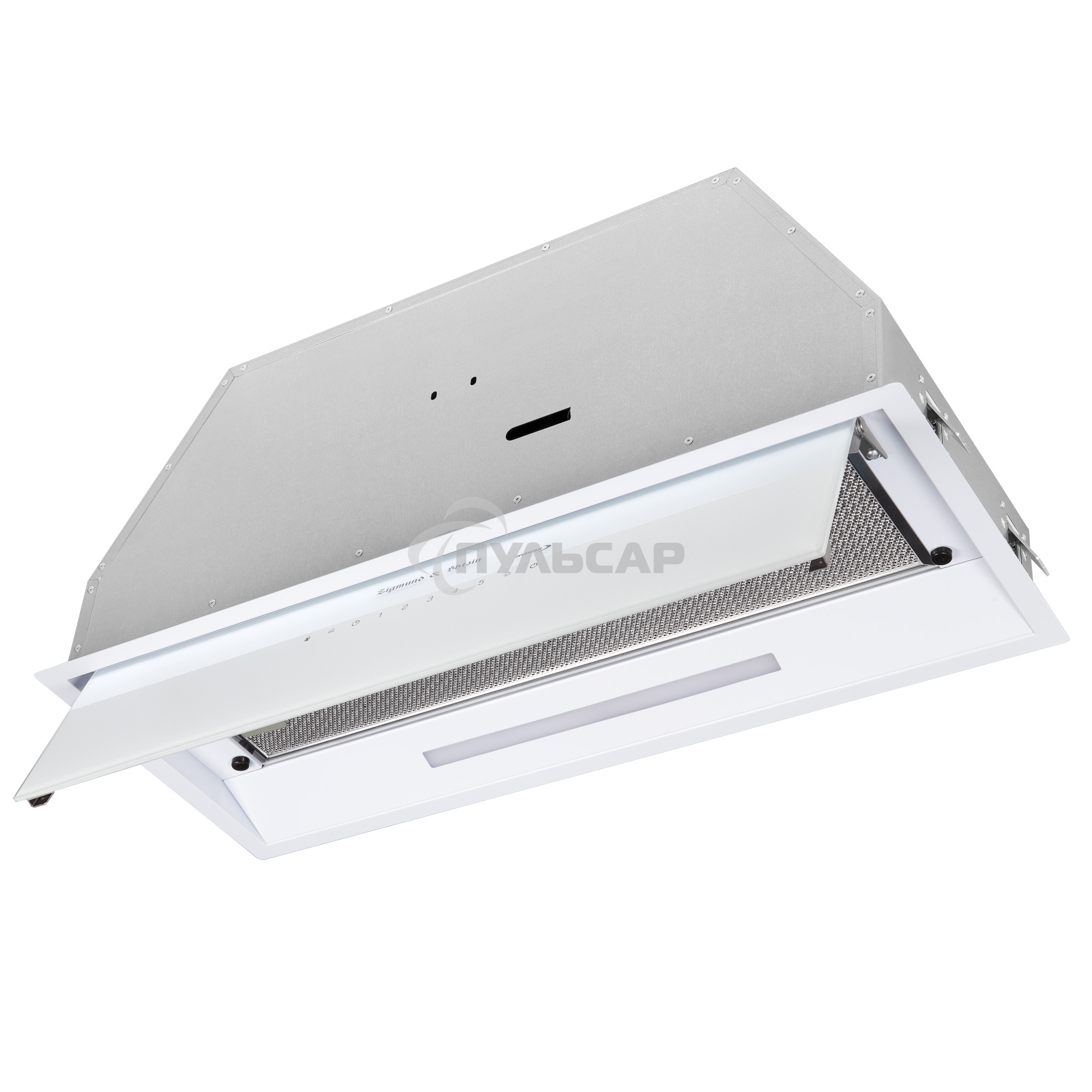 Вытяжка встраиваемая Zigmund & Shtain K 019.7 W белый, 70 см, 1050 куб. м/ч, 68 дБ