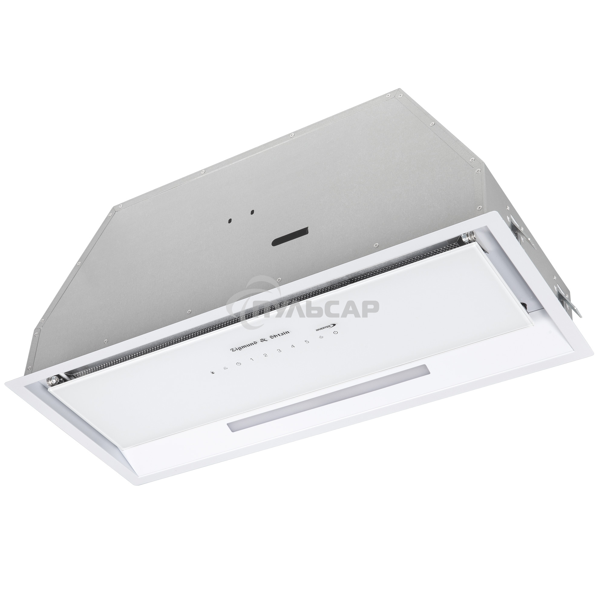 Вытяжка встраиваемая Zigmund & Shtain K 019.7 W белый, 70 см, 1050 куб. м/ч, 68 дБ