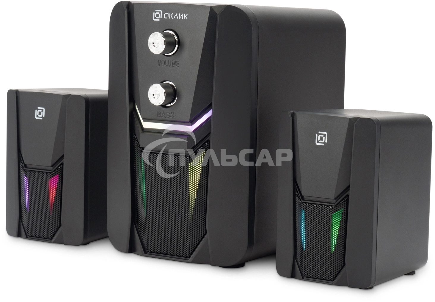 Акустическая система Оклик OK-423 2.1 черный 11Вт