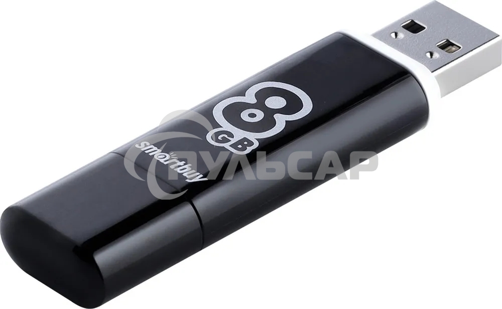 Флешка USB Smartbuy USB 8 Gb Glossy series черный SB8 GbGS-K